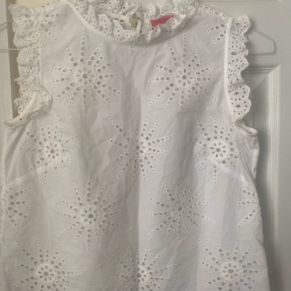 Kate Spade White Eyelet Top